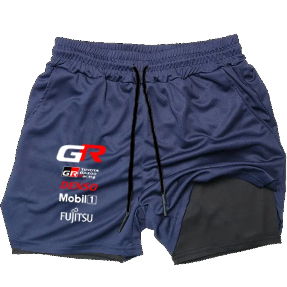 

Men's 2-in-1 Toyota GR DENSO Graphic Print Logo Athletic Shorts Breathable Casual Quick Dry Double Layer Outdoor Athletic Pants