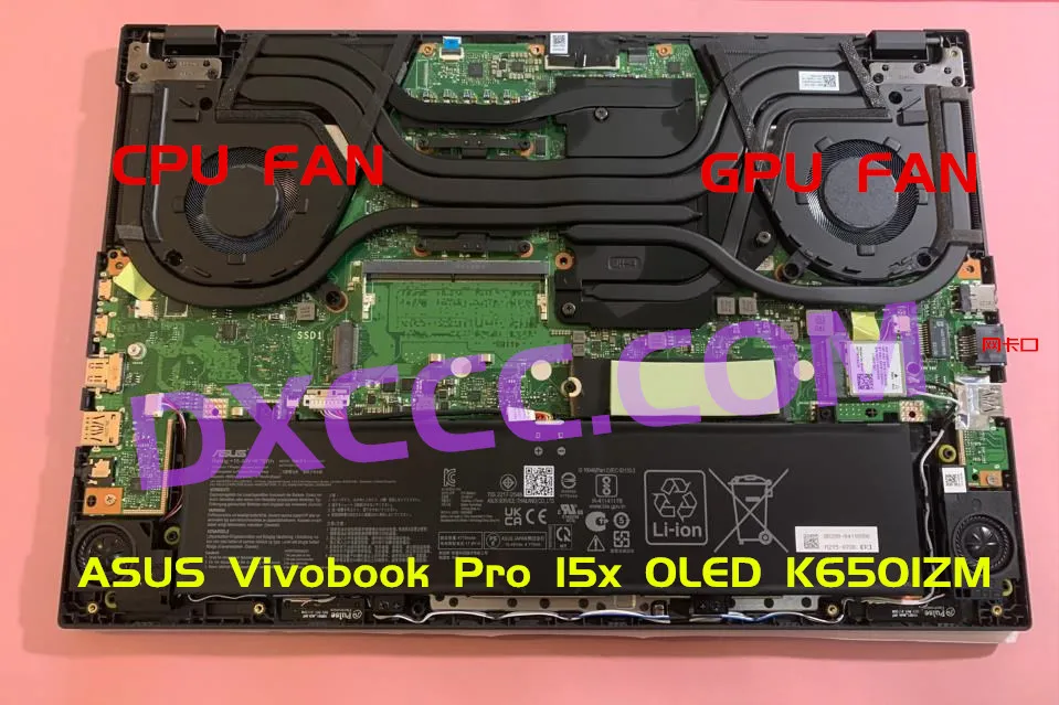 مروحة لابتوب لـ ASUS Vivobook Pro 15x OLED K6501Z K6501ZM CPU & GPU VGA مروحة تبريد