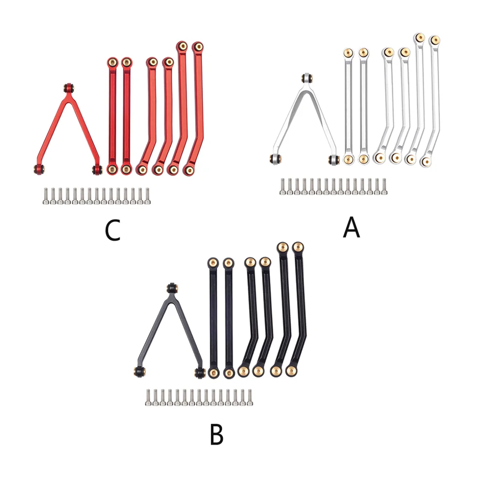 Pull Rods Kit Upgrade Component Professional Steering Accessories Auto Toy Fitting Aluminum Alloy RC Car Linkage Rod Set