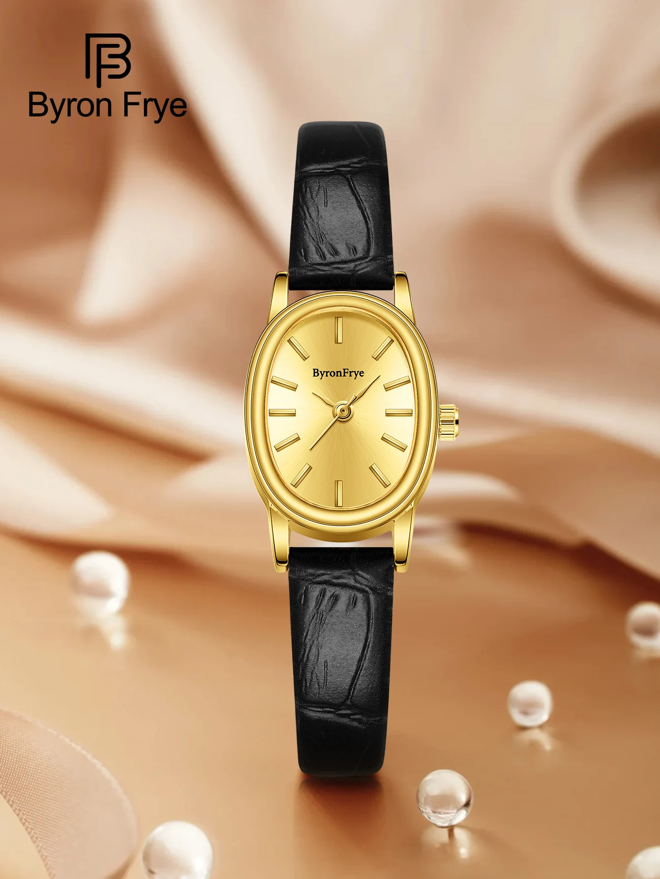 

Модные и нежные женские наручные часы Byron Frye с винтажным ощущением и кварцевым механизмом
