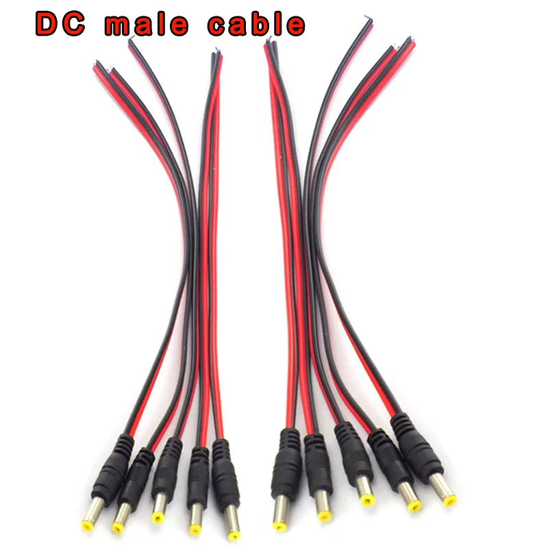 DC 12v Extension Cable Male Female Connectors Plug Power Cable Cord Wire For CCTV Cable Camera LED Strip Light Adaptor 2.1*5.5mm