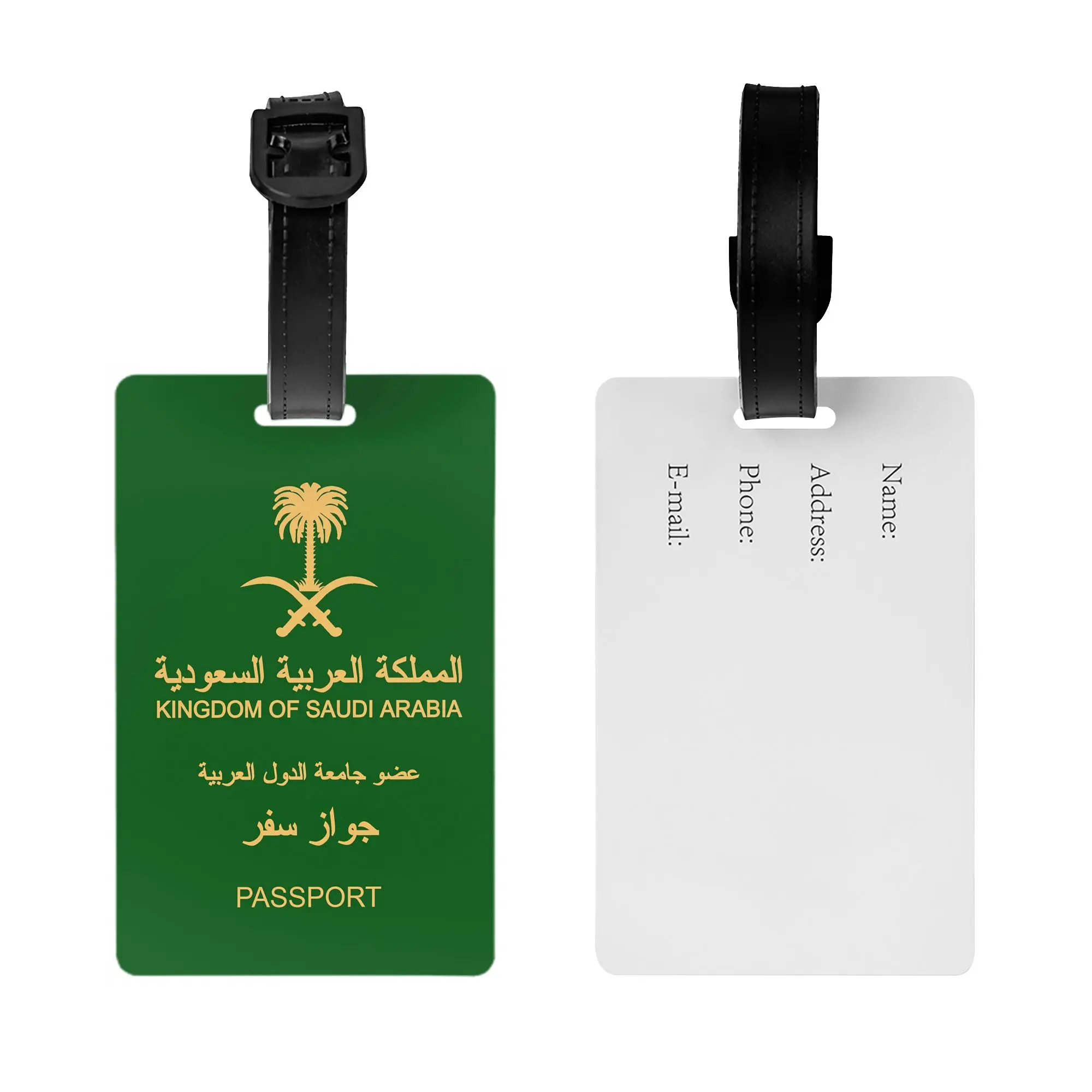 Saudi Arabia passport Luggage Tags for Suitcases Cute  Baggage Tags Privacy Cover Name ID Card