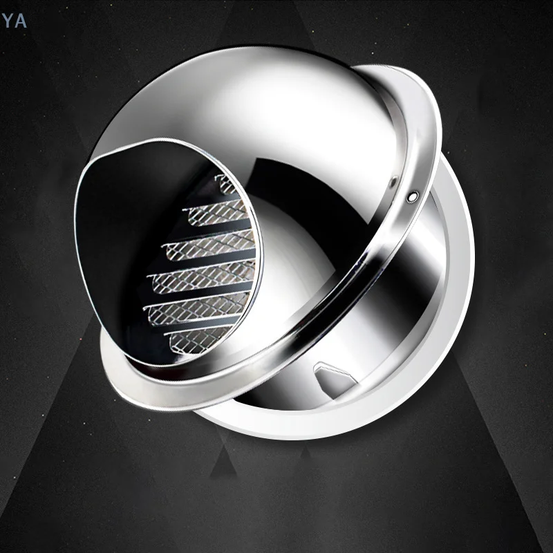 【SA】Vent Cover Duct Vent, Dryer Exhaust Vent Wall Vent Stainless Steel Round Vent Cover for HVAC System