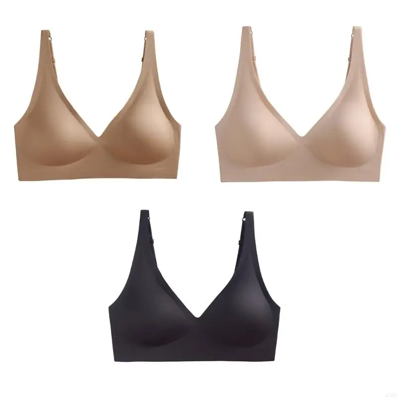 Women's Adjustable Straps V Neck Bra Summer Invisible Comfort Support Underwear