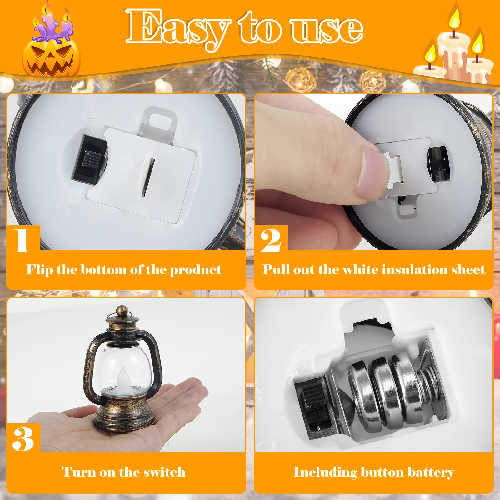 12 mini luci a candela a LED luci a candela in stile retrò luci a candela per atmosfera festiva per feste adatte per le vacanze in campeggio all'aperto