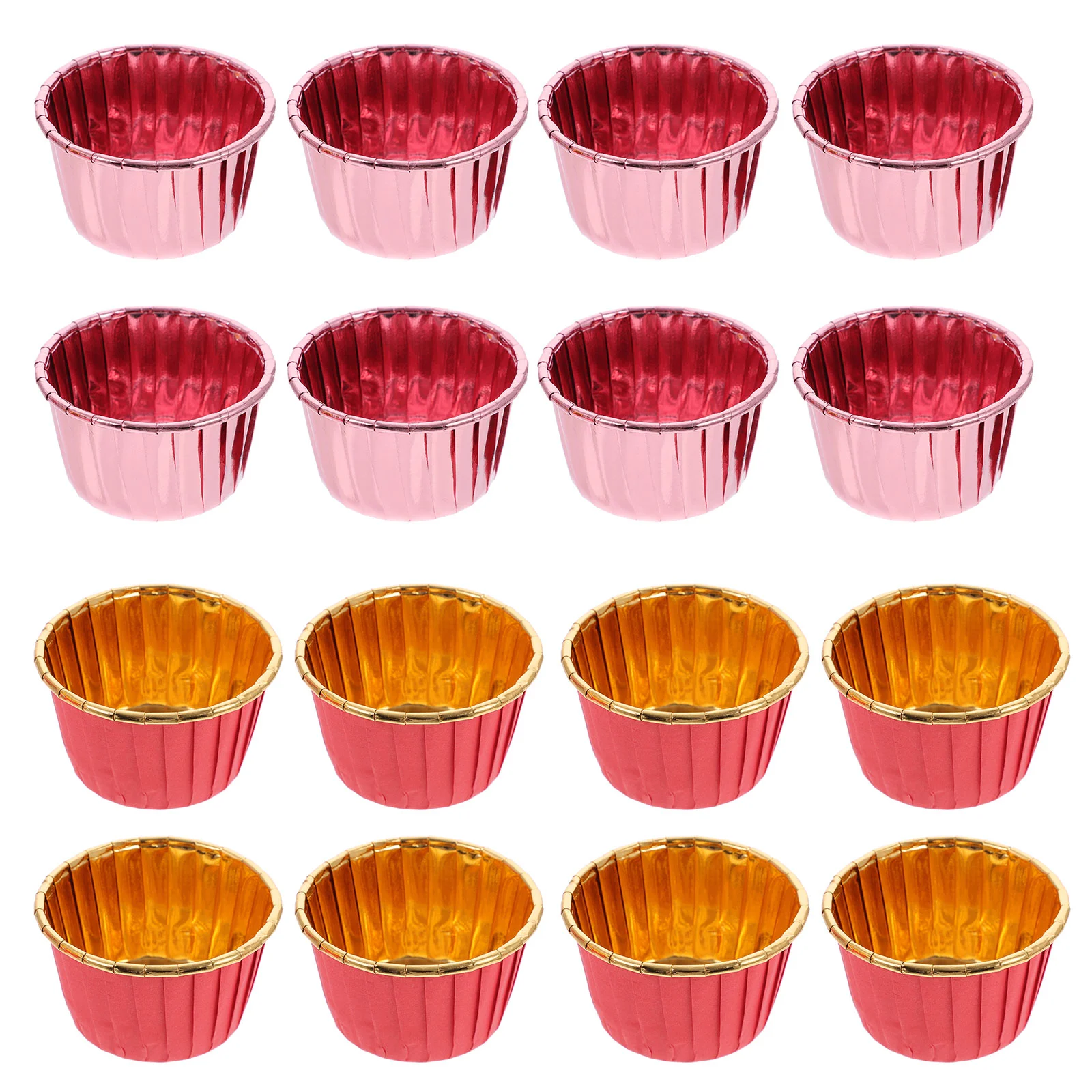 100 Pcs Roll Up Cake Cups Muffin Pan Pastry Tools Accessories Baking Tray for Cakes and Paper Aluminum Plating