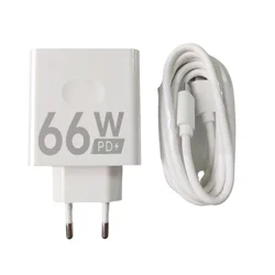 High-Speed Charging for Unihertz Tank 2 - Original Fast Charger Bundle Set with 66W Power Adapter and Type-C USB Cable in White