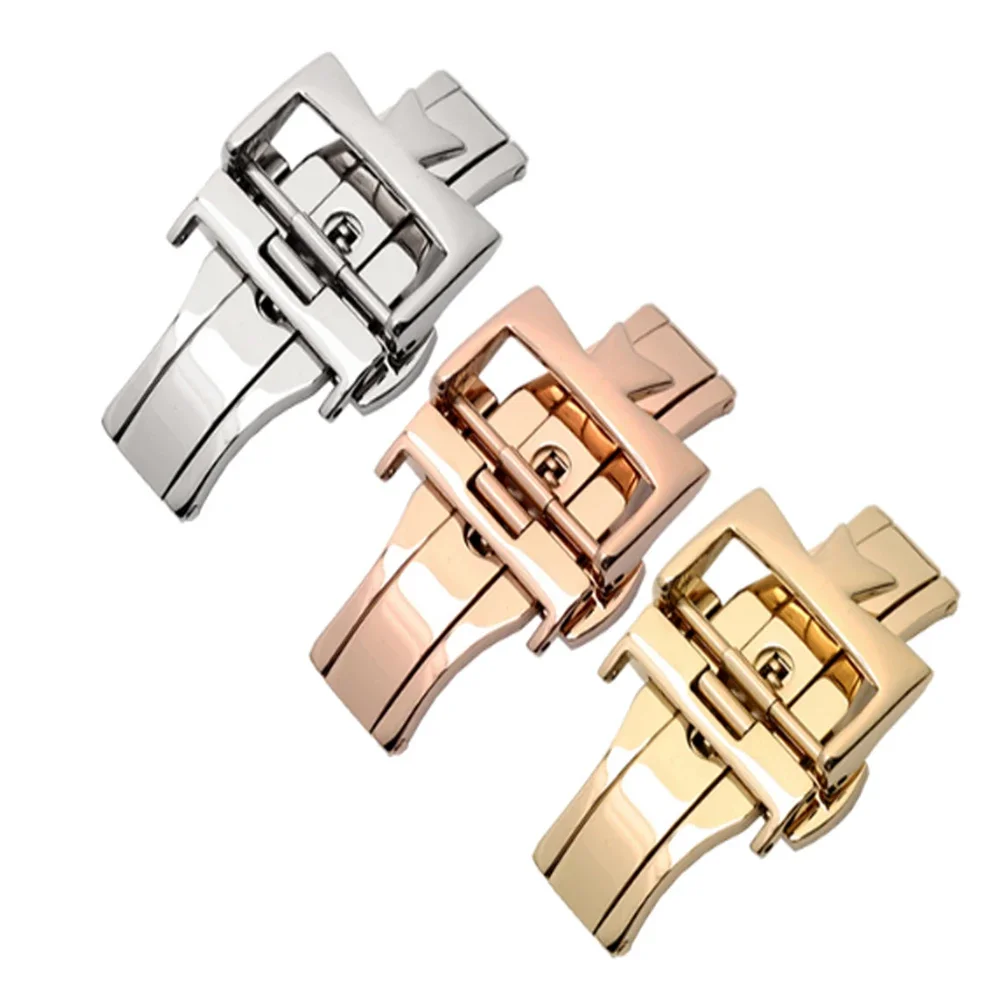 316L Stainless Steel Watch Bands Strap Accessories For Vacheron Constantin Double Press Butterfly Buckle Folding Clasp 18mm 20mm