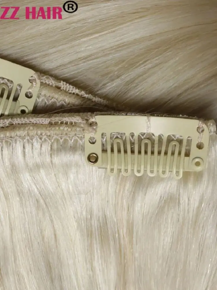 ZZHAIR 100% وصلات شعر ريمي بشري 16 "-24" 2 قطعة مجموعة 70 جرام-80 جرام 2x15 سنتيمتر مقاطع-في طبيعي مستقيم