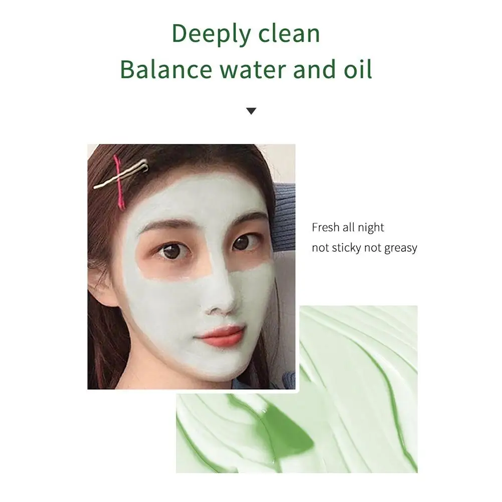 Green Tea Face Mask Cleaning Moisturizing Shrink Pores Blackhead Acne Facial Film Korean Skin Care Deep Women