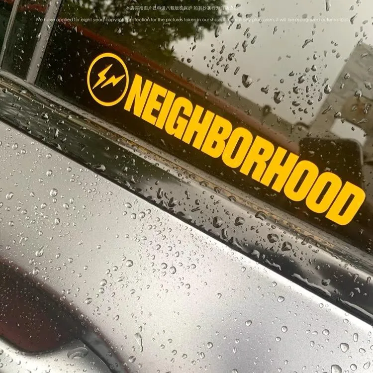 JDM Decorative Stickers  "NEIGHBORHOOD " Reflective Decal Car Body Stickers Helmet Laptop Scratch Cover Sticker image 4