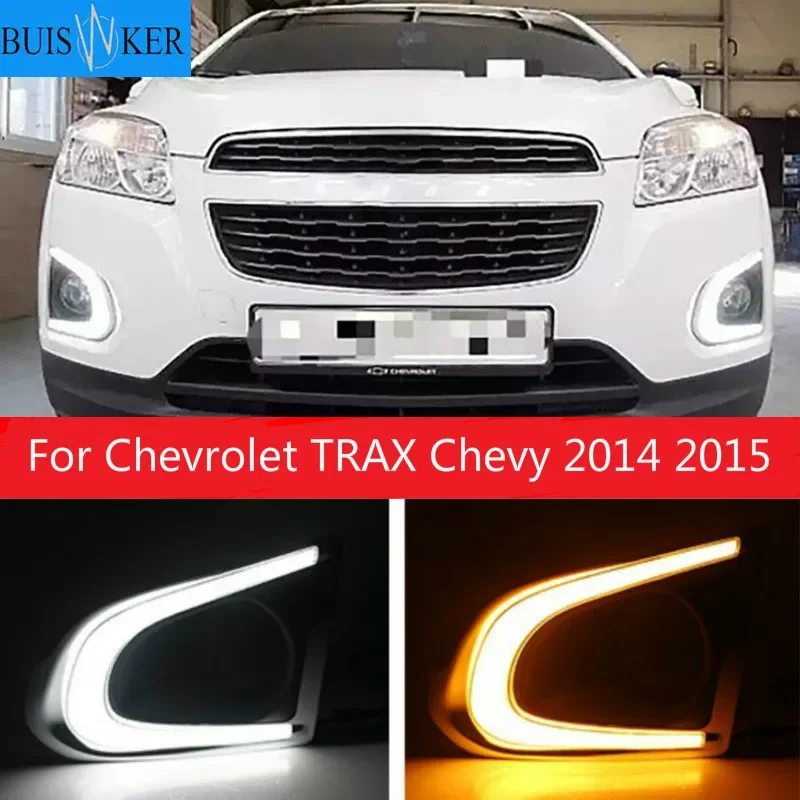 DRL For Chevrolet TRAX Chevy 2014 2015 Daytime Running Lights fog lamp cover headlight 12V Daylight car-styling