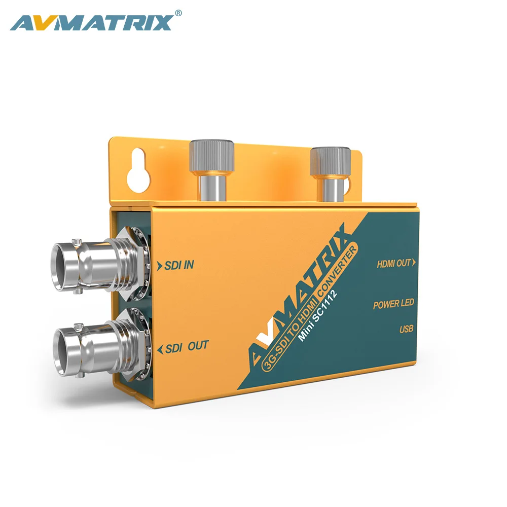 AVMATRIX 3G-SDI to for Mini Converter with 1080p60Hz Support YUV 4:2:2 Color Space Auto Switching SMPTE Compliant Powered USB