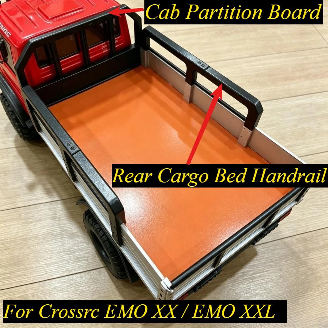 RC Rock Crawler Realistic Simulation Cab Rear Bed Baffle Cargo Handrail Set For Crossrc 1/6 EMO XX/XXL Custom Upgrade Parts