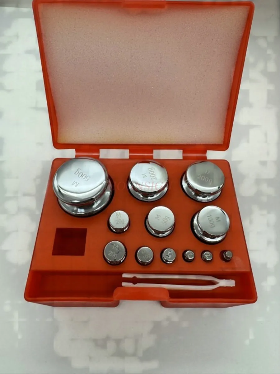 1set M1 level standard weight steel chrome plated set combination measuring and testing weight box