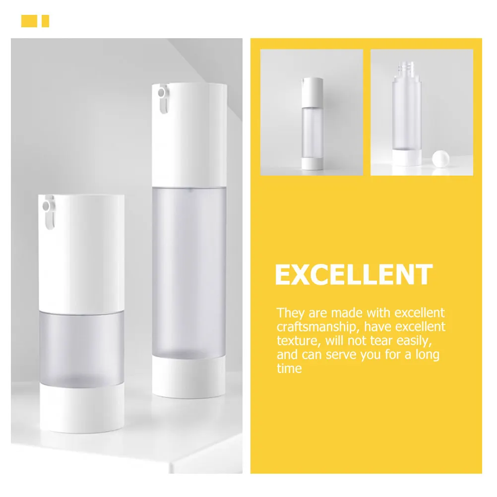 

3 Pcs Frosted Vacuum Bottle Toiletries Skincare Products Sub Small Plastic Bottles Container Travel Size