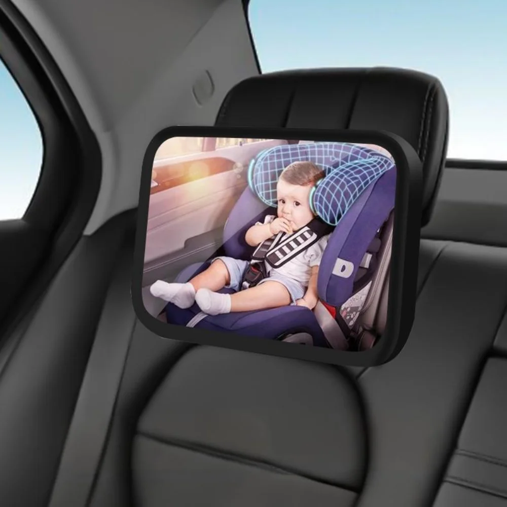 

Baby Car Mirror Adjustable Wide Car Back Seat Rearview Facing Headrest Mount Child Kids Infant Baby Safety Monitor Accessories