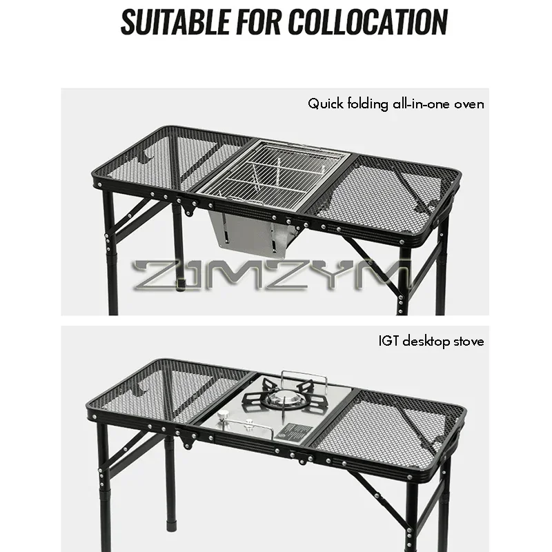 Outdoor Foldable IGT Table Barbecue Mesh Table Camping Foldable Portable Barbecue Table