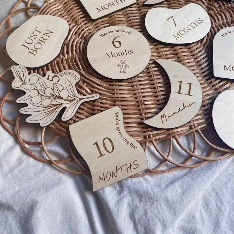 

L5YF 13PCS Memorial Card Growth Marker Baby Announcement Cards Photo Card Growth Marker Photo Card Baby Shower Gift