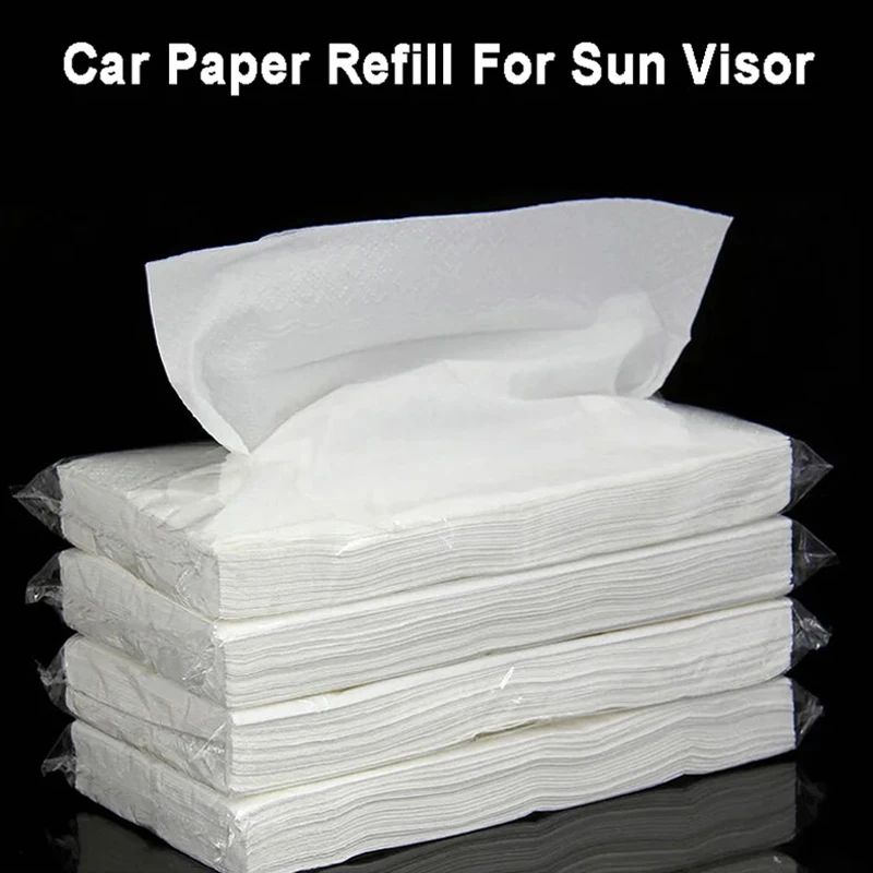 5 Pack Car Tissue With 30 Pieces Tissue In Side Per Pack For Car Tissue Box Paper Refill For Vehicle Home Bathroom Usage