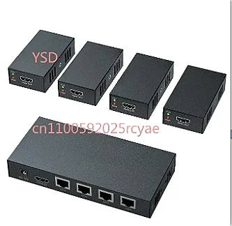 HDMI Distribution Extender (60m Transmission, 1-In-4-Out, Supports Network Cable Extension & 1080P,)