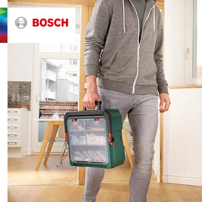 Bosch-caja de almacenamiento de accesorios de herramientas apilables, accesorios de herramientas de combinación multifuncional, bolso de mano, bolsa