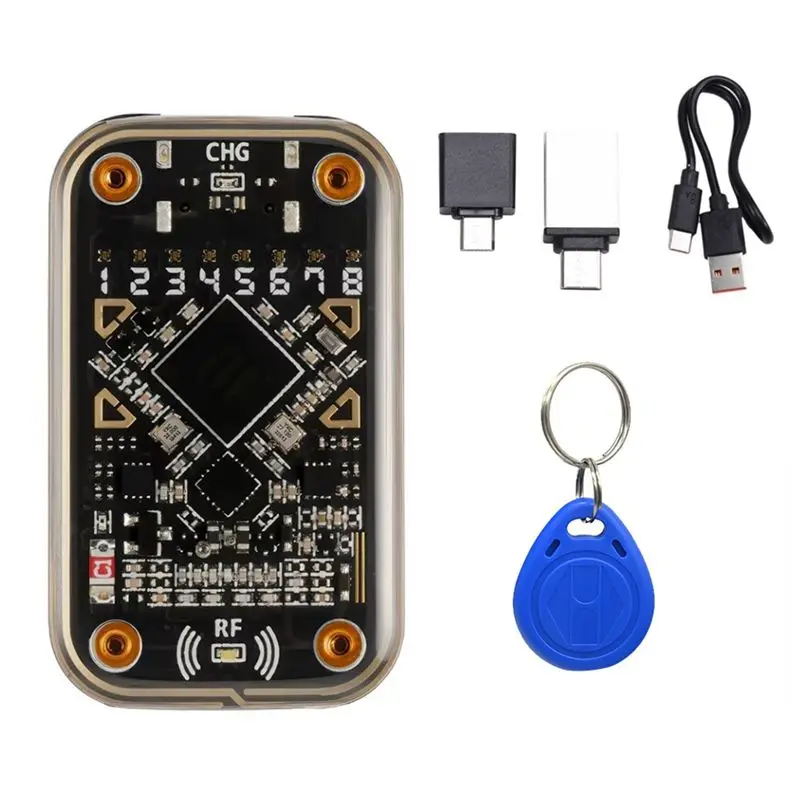 B63B-Chameleon Ultra Contactless Smart Card Emulator RFID Smart Chip Reader+T5577 Keychain Compliant To Read Writer