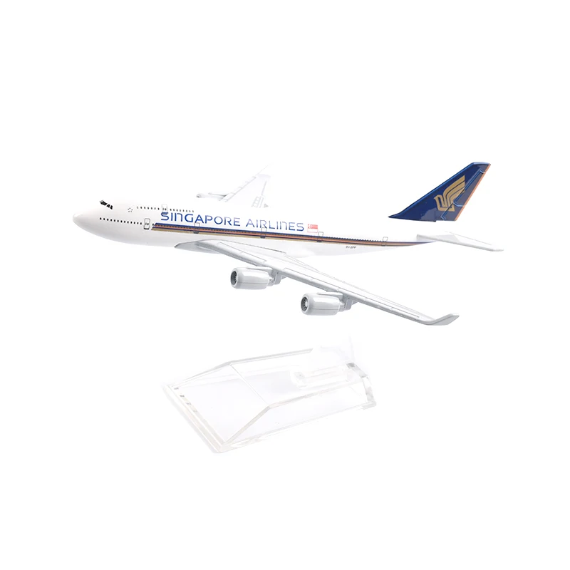 

Модель самолета JASON TUTU 16 см Singapore Airlines B747, Литые металлические самолеты масштаба 1/400