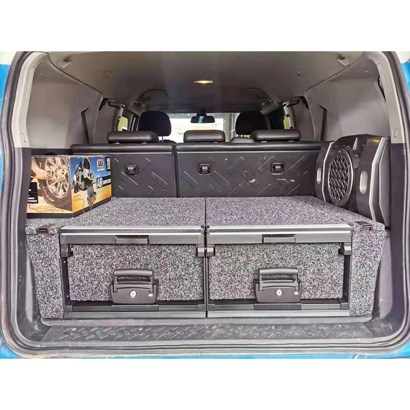 Offroad Suv Car Cargo Storage Drawer System for Toyota FJ Cruiser Outback Solution Drawer CarFor Ram ranger hilux np300 tacoma