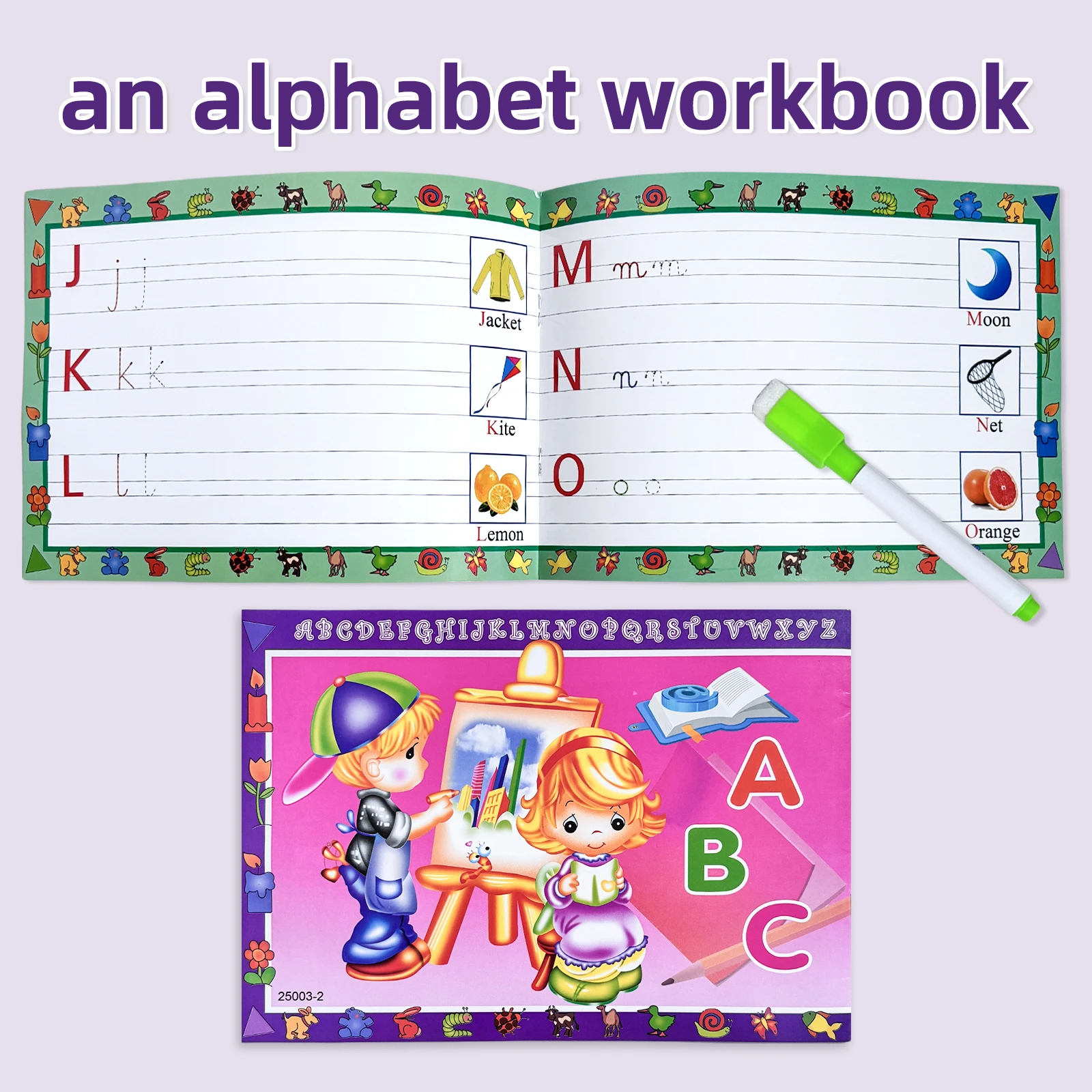 

Early childhood alphabet exercise book - associated vocabulary training, improve writing ability, cultivate interest in English