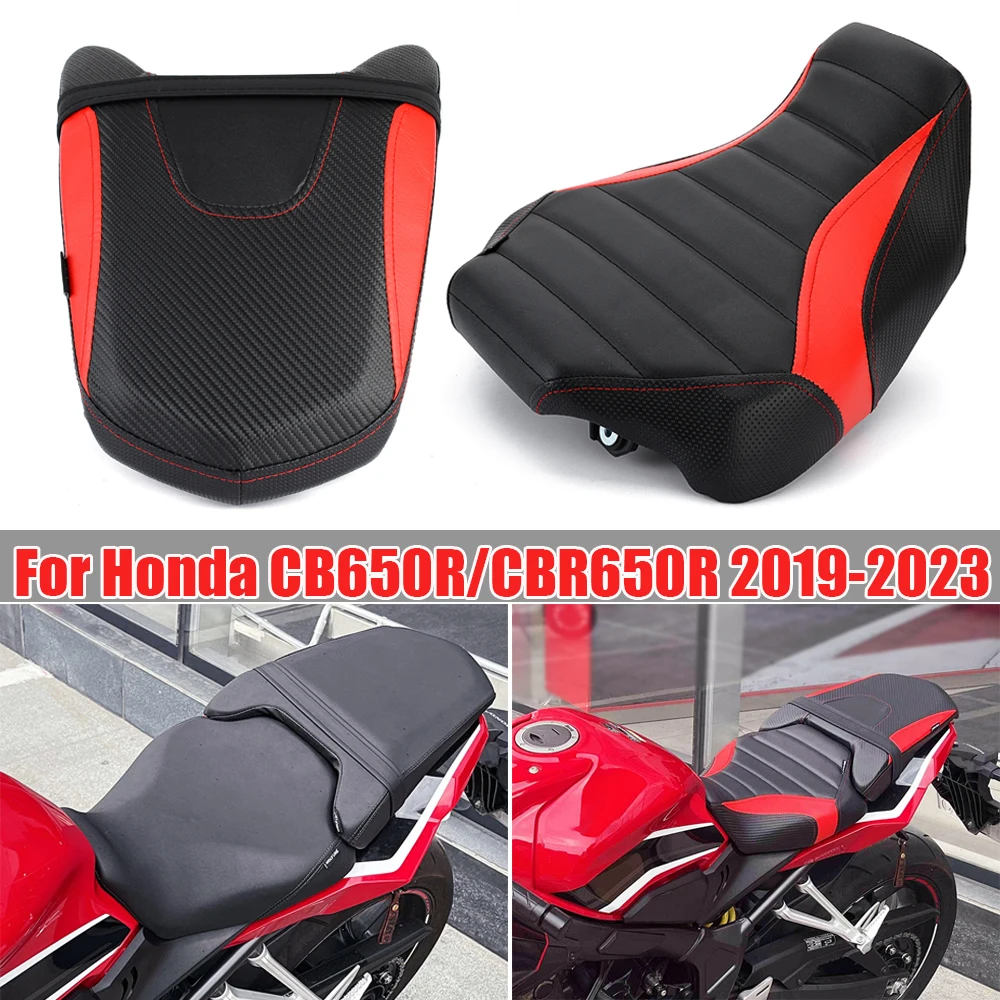 Front Rider Rear Passenger Seat Saddle Cushion Pad Motorcycle For Honda CB650R CBR650R CB CBR 650R 2019 2020 2021 2022 2023