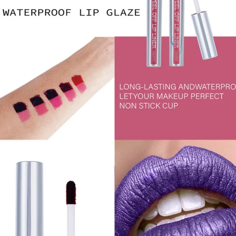 Descascar manchas labiais de longa duração, à prova d'água, rosa, à prova de matiz, natural, sem desbotamento, batons, maquiagem, cosméticos, presente feminino