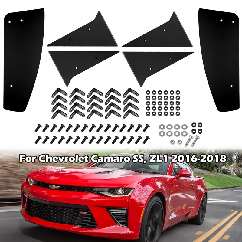 Rear Diffuser Fins Set Fits For Chevrolet Camaro SS, ZL1 2016-2018 Stock , Rear Bumper Diffuser Shark Fins and Rear Side Wings