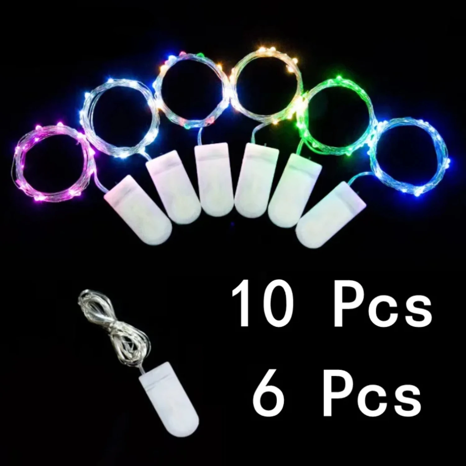 10pcs 6 יחידות חוט נחושת חוט אורות חג הפיות אורות מגרש עץ חג המולד עיצוב חתונה מסיבת יום הולדת navidad 2023 הוביל