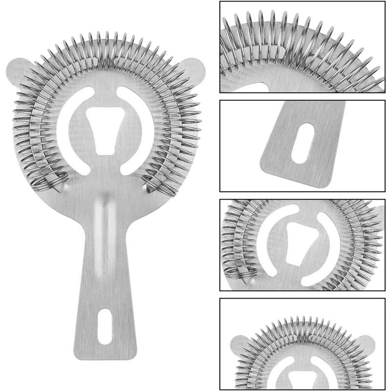 【Must-Haves】Cocktail Strainer Bar Tools -2PCS Bar Strainer With High Density Spring, Stainless Steel Drink Sieve Strainer