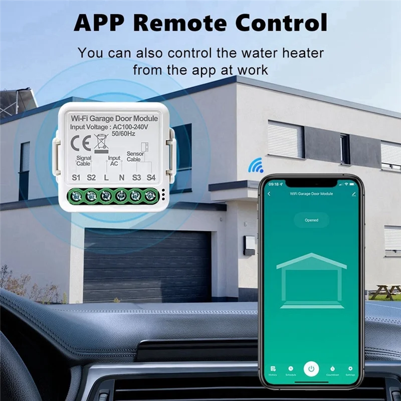 AA63 HOT Tuya Smart Wifi Garage Door Opener Garage Door Opener Controller For Alexa Google Home Assistant