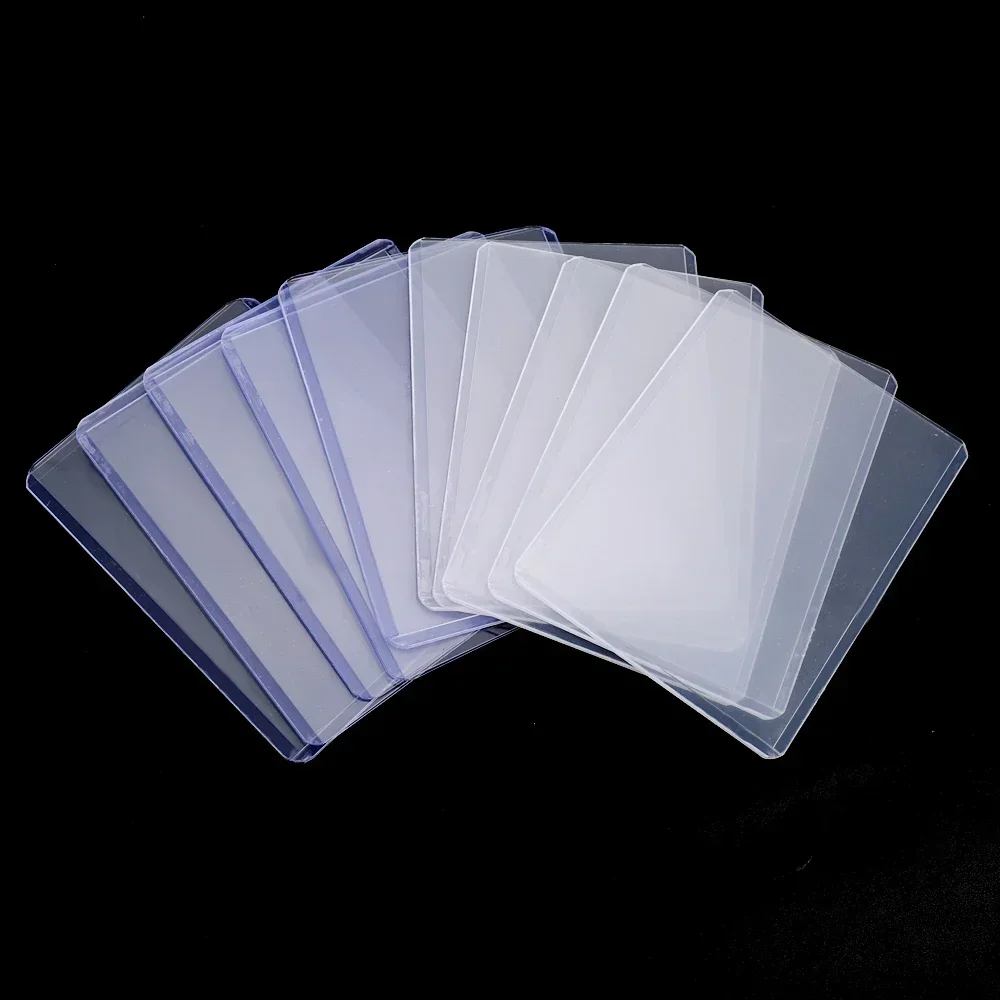 1-50Pcs Transparent Korean Kpop Card Sleeve with Protective Film Clear Card Holder Full Cover Idol Photo Game Card Cover 35PT