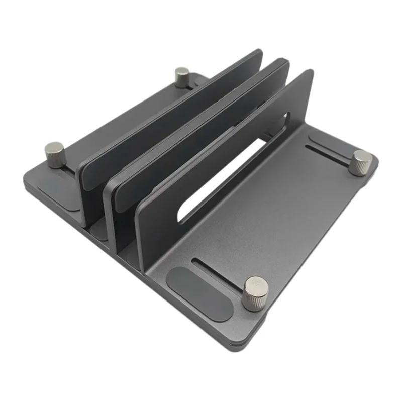 A01E-Vertical Desktop Holder Bracket Adjustable Double Clip Laptop Stand For  Pro, And Other Notebooks