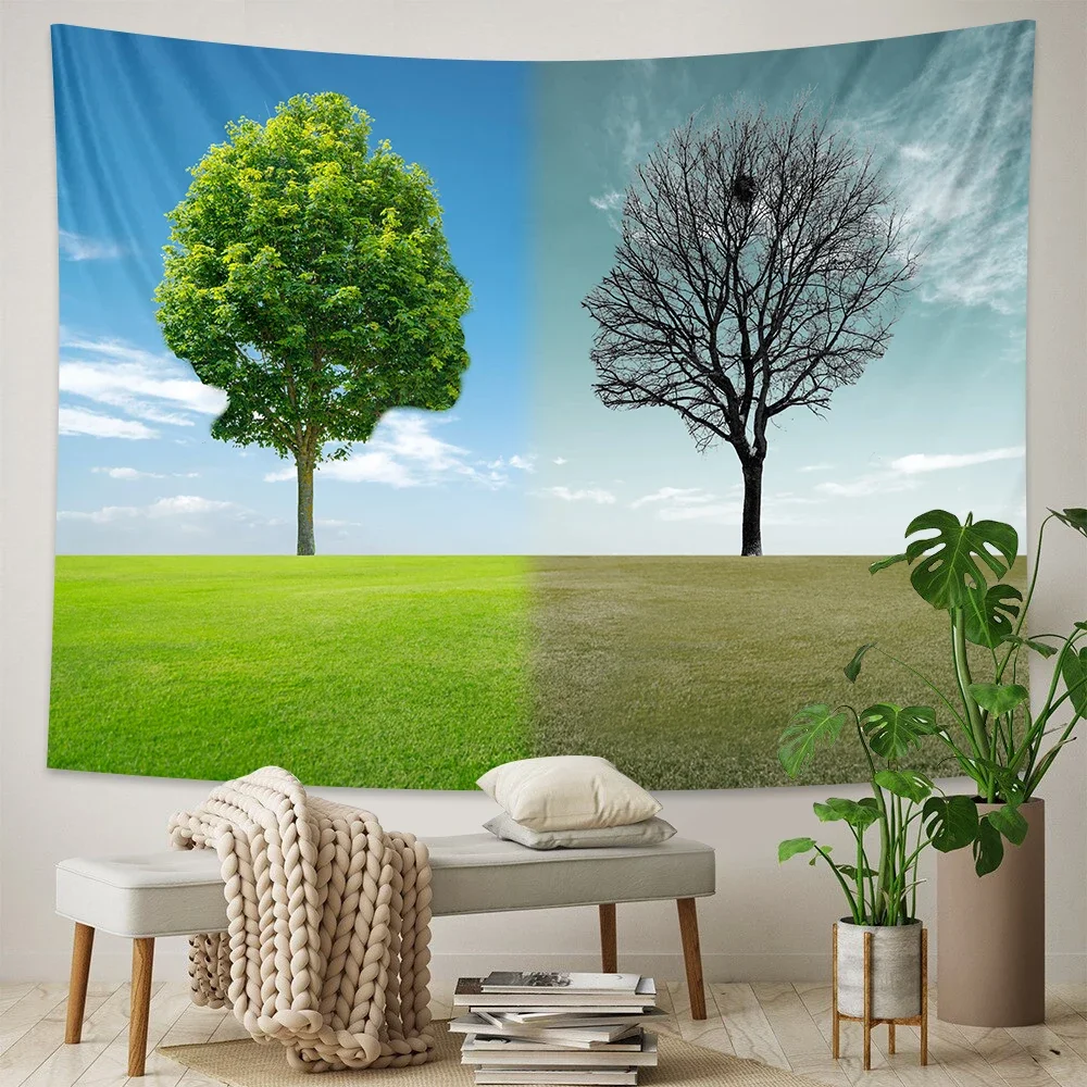 Art of life tapestry imitates human life fantasy forest Hippie living room bedroom home decoration tapestry Bohemian decoration