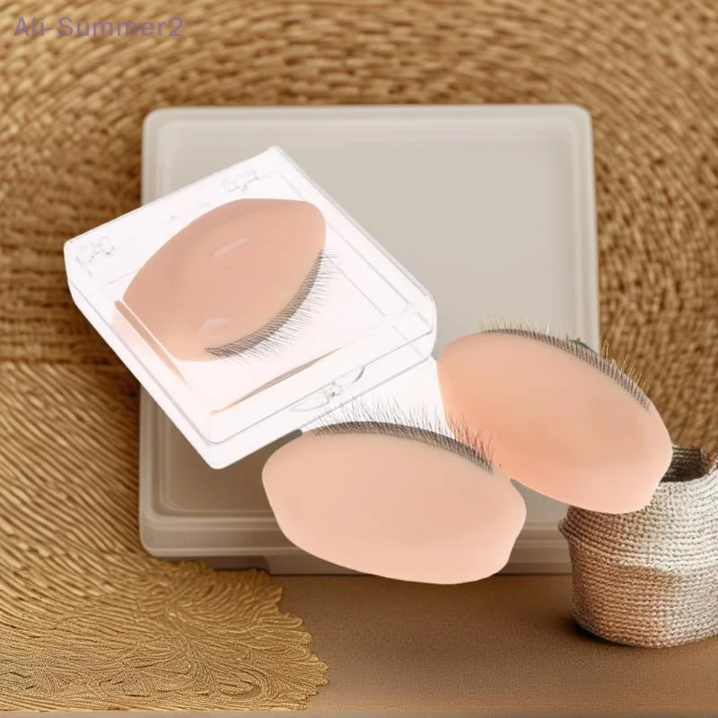 1 قطعة نموذج سيليكون لممارسة الرموش مع ملحقات رمش واقعية ، أداة تمديد الرموش للتدريب قابلة لإعادة الاستخدام #1