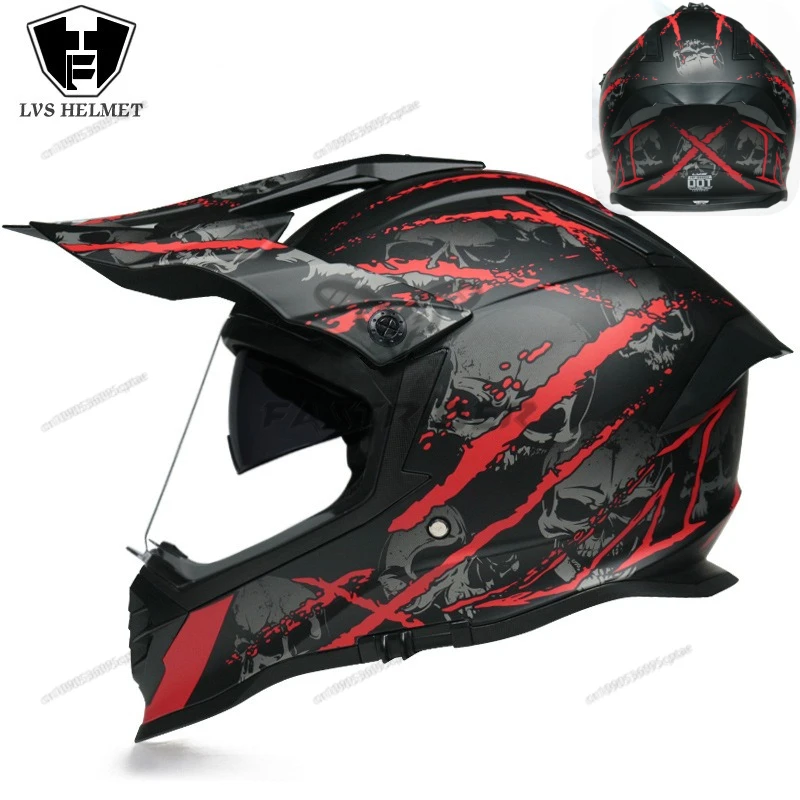 Full Face Motorcycle Helmet ABS Off-Road Helmet Professional Full-Over Rally Racing Helmet Men DH Downhill Capacete DOT