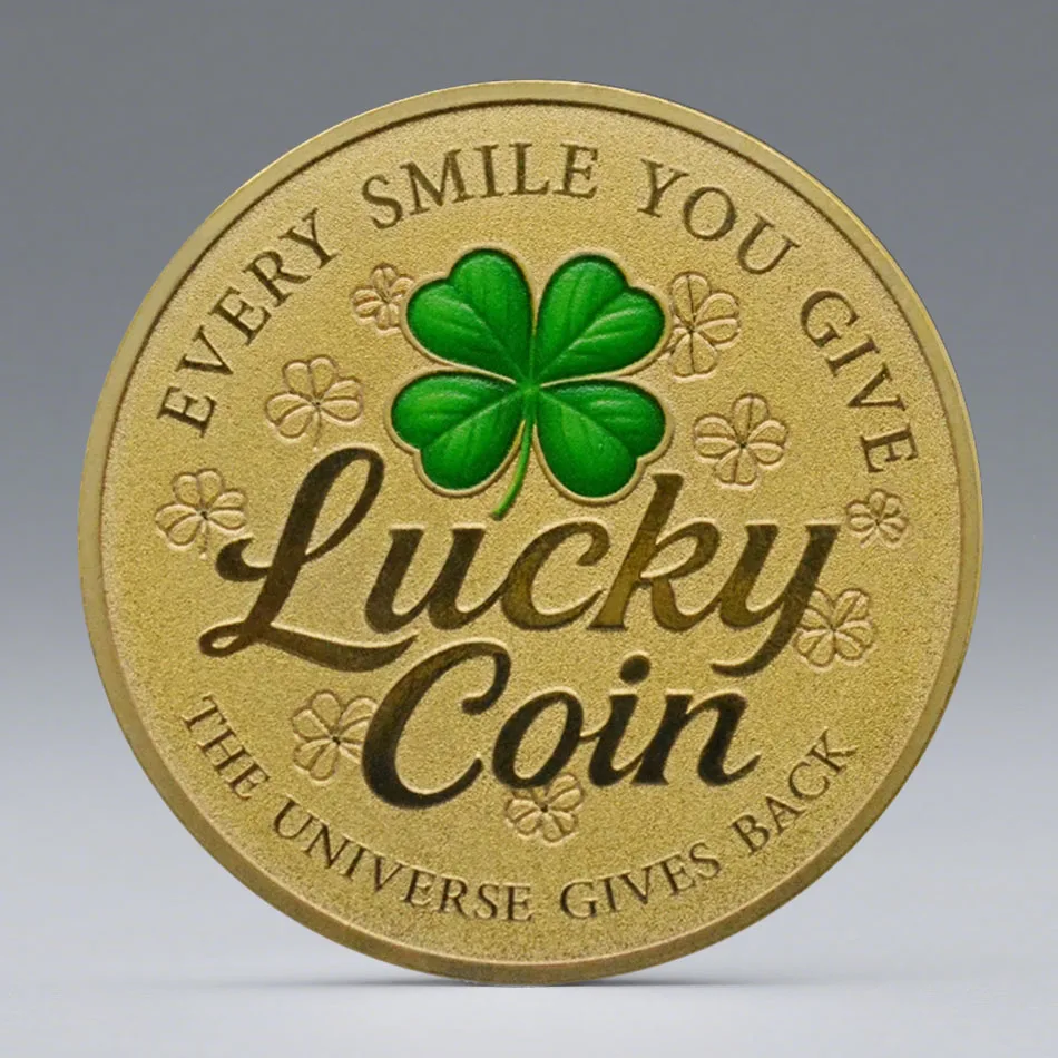 Gold Plated Four-leaf Clover Gold Plated Collection Coin You Are Worthy of Every Joy Life Has To Offer Lucky Souvenir Coin