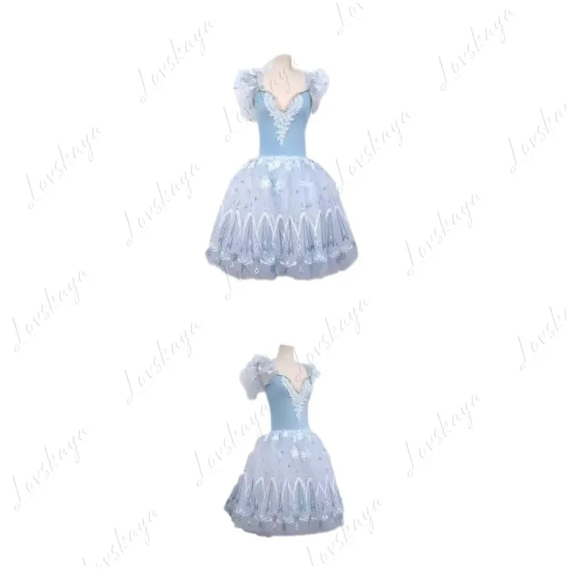 Swan Lake Strappy Chiffon Stage Drama Ballet Dress Little Girl's Performance Costume for Swan Dance