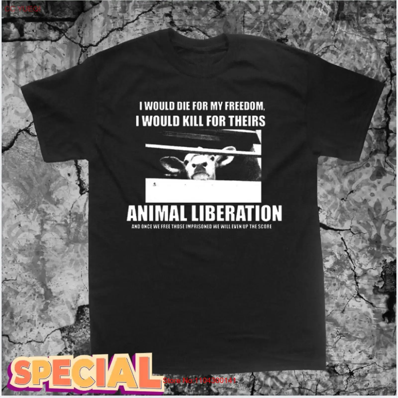 Vegetarian Vegan T Shirt Animal Liberation Front ALF Rights Welfare ELF Punk vintage Washed Versatile Slightly Unisex fashion