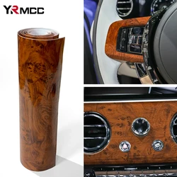 PVC Wood Grain Car Vinyl Wrap Film Textured Self-adhesive Universal Interior Stickers DIY Wallpaper Furniture Car Accessories