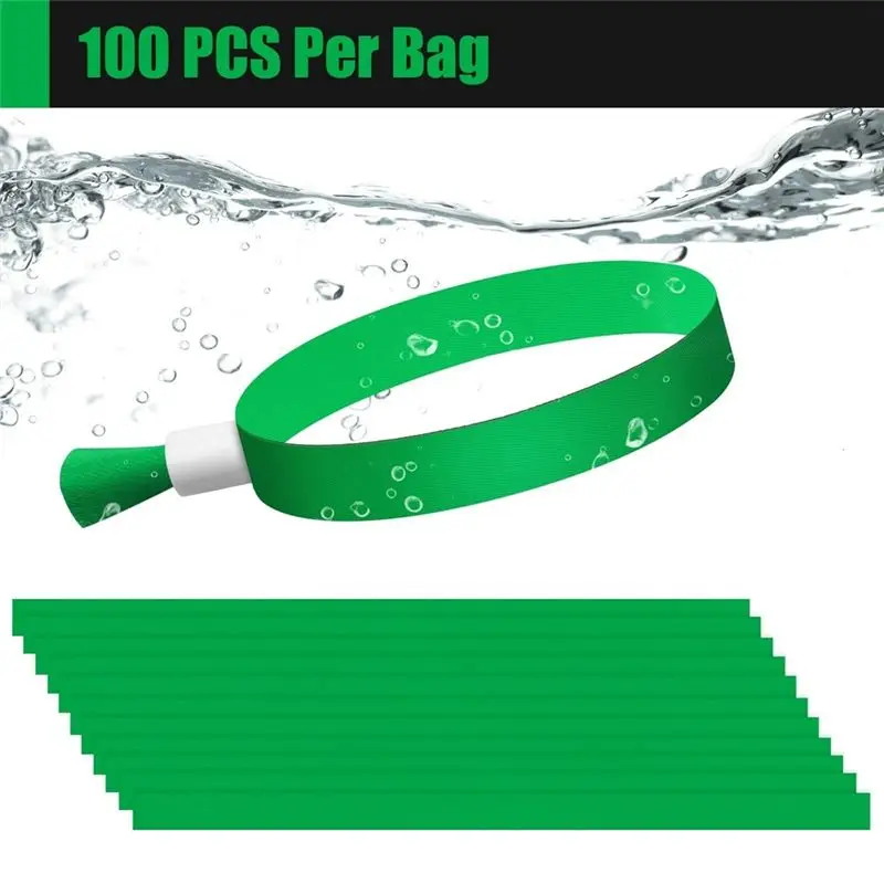 A92Z 100 Pcs Cloth Event Wristbands, Colored Wrist Bands For Events, For Lightweight Concert Wrist Strap