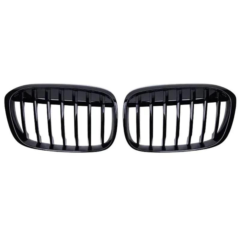 For BMW X1 F48 F49 Glossy Black Grille Car Front Kidney Grill Grilles Racing Grills Single Line Grille 2016-2019 Accessories
