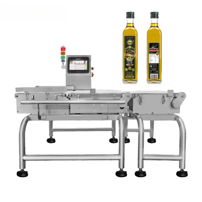 Cooking Oil Flour Rice Food Checkweigher with Touch Screen Display OEM/ODM Customizable 0.1g Accuracy SUS304 Stainless Steel