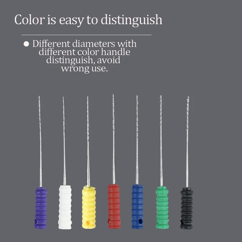 8×10Pcs/Pack Dental Root Canal Cleaning Smooth Needle Dental Square Broaches Barbed Broaches for Root Cleaning