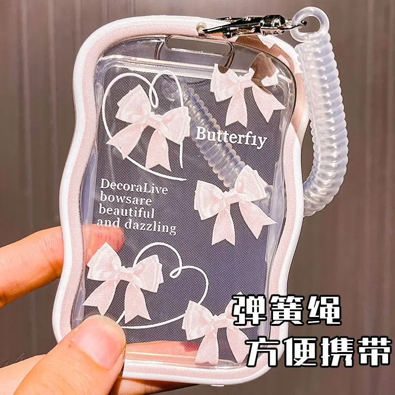 ซองใส่บัตรใสแบบมีสายคล้องคอสำหรับผู้หญิง ใส่บัตรพนักงาน บัตรนักเรียน พร้อมที่ใส่บัตรประจำตัวและเข็มทิศ